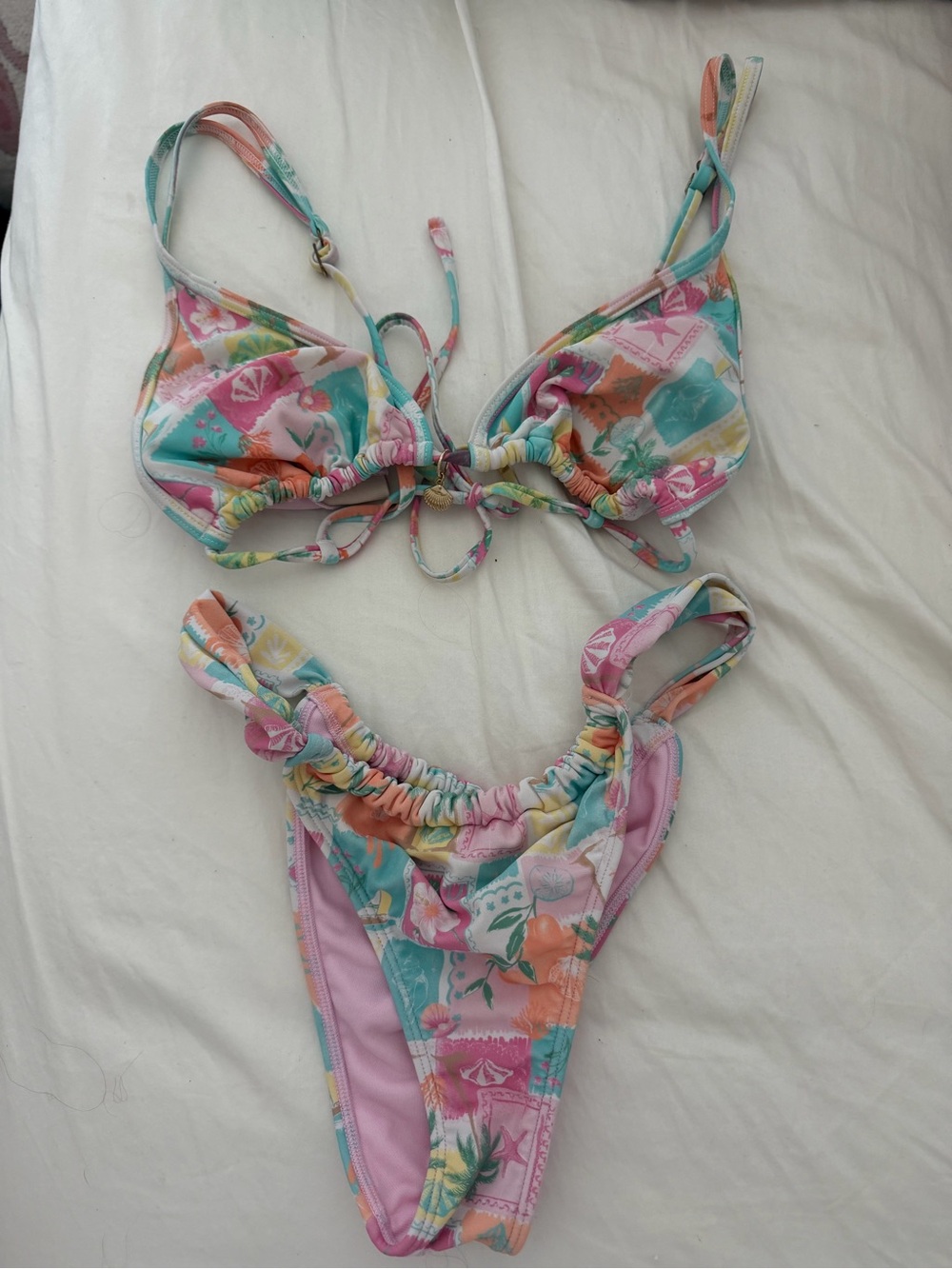 Hollister Pastel Floral Bikini Set - Size S
